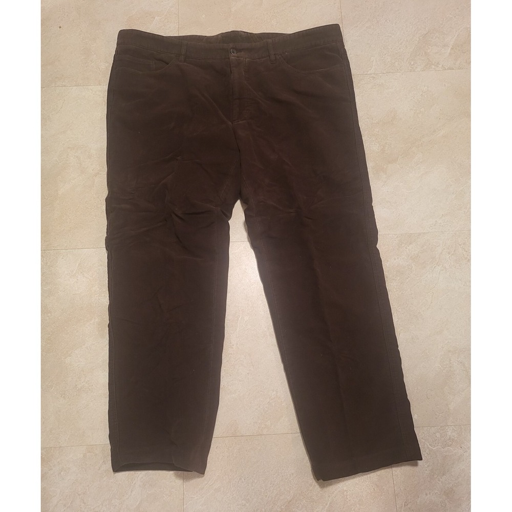 VTG Duca Visconti X Peter Elliot Mens Brown Trousers Cotton Pants Made Italy 40